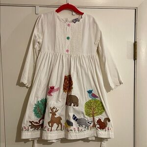 Cotton Kids Animal Embroidered Dress